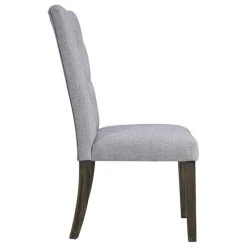 Acme Furniture ACME Merel Tufted Parson Dining Side Chair In Gray (Set Of 2) -abbyson shop 5a31294e0c1ab05e 4593 w800 h800 b1 p0