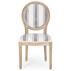 GDFStudio Lariya French Country Fabric Dining Chairs (Set Of 2), Dark Blue Line + Natural -abbyson shop 5a61890500527341 8731 w800 h800 b1 p0