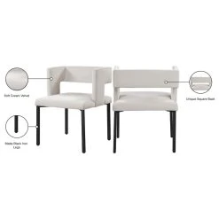 MOD The Verve Dining Chair, Cream And Matte Black, Velvet And Iron, Set Of 2 18 MOD The Verve Dining Chair, Cream And Matte Black, Velvet And Iron, Set Of 2 -abbyson shop 5b61726302741849 0724 w800 h800 b1 p0