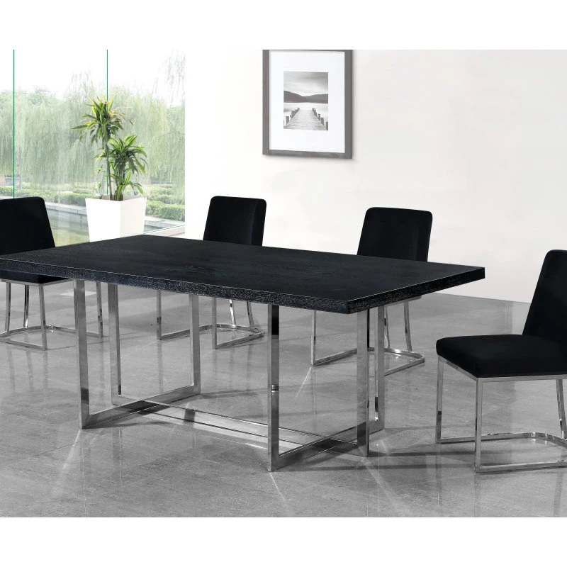 MOD The Josephine Velvet Dining Chair, Black And Silver, Set Of 2 7 MOD The Josephine Velvet Dining Chair, Black And Silver, Set Of 2 - Image 5