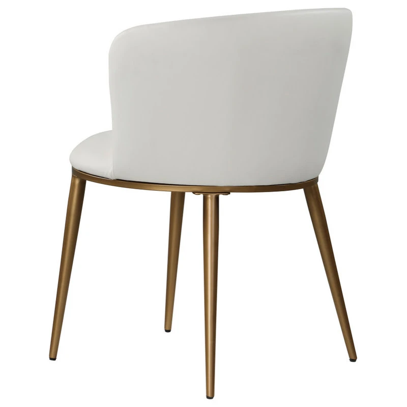 MOD The Almar Dining Chair, White And Brushed Gold, Faux Leather And Iron, Set Of 2 9 MOD The Almar Dining Chair, White And Brushed Gold, Faux Leather And Iron, Set Of 2 - Image 7