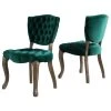 GDFStudio GDF Studio Elizabeth Tufted New Velvet Fabric Dining Chairs, Set Of 2, Dark Gree -abbyson shop 5d115f9201de559c 1238 w800 h800 b1 p0
