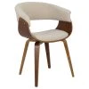 MOD The Antonia Accent Chair, Cream, Fabric And Wood