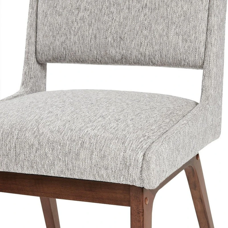 Olliix The Sevan Dining Chair, Light Gray, Polyester, Set Of 2 6 Olliix The Sevan Dining Chair, Light Gray, Polyester, Set Of 2 - Image 4