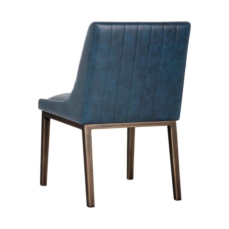 MOD The Stanton Dining Chair, Blue, Faux Leather, Set Of 2 4 MOD The Stanton Dining Chair, Blue, Faux Leather, Set Of 2 - Image 2