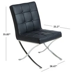 GDFStudio GDF Studio Pandora Modern Button Tufted Bonded Leather Dining Chairs, Set Of 2 -abbyson shop 5fb1a53a0f9314b9 8764 w800 h800 b1 p0