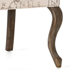 GDFStudio GDF Studio Crown Back French Script Beige Fabric Dining Chairs, Set Of 2 -abbyson shop 6061709d0369d28e 7393 w800 h800 b0 p0