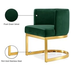 MOD The Fay Dining Chair, Green And Gold, Velvet -abbyson shop 6061b80402741186 1263 w800 h800 b1 p0
