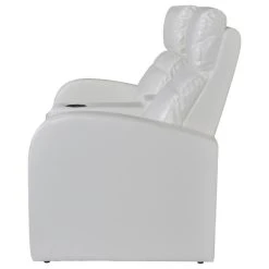 Vida XL International B.V. White Artificial Leather 2-Seat Home Theater Recliner Sofa Lounge W/ Cup Holder -abbyson shop 60d130c509284f39 4914 w800 h800 b1 p0
