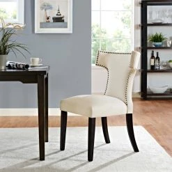 LexMod Curve Upholstered Fabric Dining Chair, Beige 16 LexMod Curve Upholstered Fabric Dining Chair, Beige -abbyson shop 62114b5100cd1e4d 0283 w800 h800 b0 p0