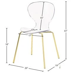 Meridian Furniture Clarion Dining Chair, Set Of 2, Gold -abbyson shop 6341895402741360 4559 w800 h800 b1 p0