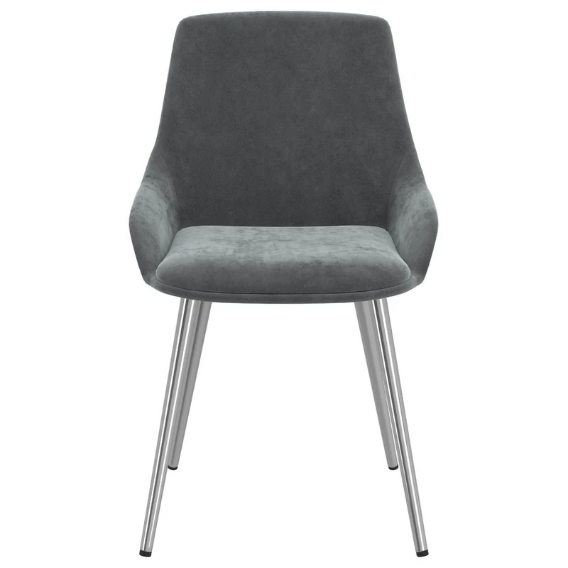 WHI Set Of 2 Upholstered Side Chair, Light Gray 7 WHI Set Of 2 Upholstered Side Chair, Light Gray - Image 5
