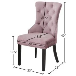 MOD The Monarch Dining Chair, Pink, Velvet, Set Of 2 17 MOD The Monarch Dining Chair, Pink, Velvet, Set Of 2 -abbyson shop 64b150ac02740df9 1283 w800 h800 b1 p0