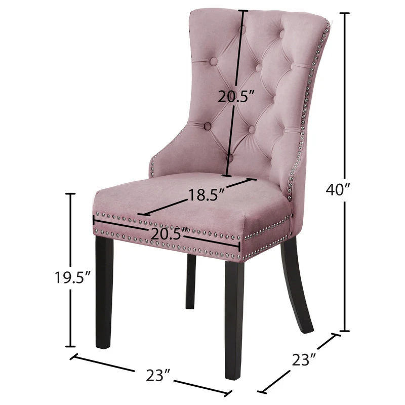 MOD The Monarch Dining Chair, Pink, Velvet, Set Of 2 10 MOD The Monarch Dining Chair, Pink, Velvet, Set Of 2 - Image 8