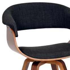 Armen Living Summer Dining Room Chair, Fabric And Wood, Charcoal And Walnut -abbyson shop 6501135f0328b944 1016 w800 h800 b0 p0 1 1