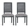 GDFStudio Brownell French Country Wood And Cane Upholstered Dining Chair, Set Of 2, Gray -abbyson shop 65d115c800a76040 4801 w800 h800 b1 p0