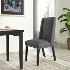 LexMod Baron Parsons Upholstered Fabric Dining Side Chair, Gray 7 LexMod Baron Parsons Upholstered Fabric Dining Side Chair, Gray -abbyson shop 66610cb80c3763b3 0369 w800 h800 b0 p0