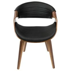 MOD The Aria Dining Chair, Walnut And Black, Wood, PU Leather -abbyson shop 66c14ce909037e33 4990 w800 h800 b1 p0