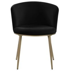 MOD The Almar Dining Chair, Black And Brushed Gold, Velvet And Iron, Set Of 2 -abbyson shop 67d1b4b202741723 1312 w800 h800 b1 p0
