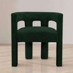MOD The Camille Dining Chair, Bouclé Fabric, Green -abbyson shop 69c1a62002014037 7369 w800 h800 b0 p0