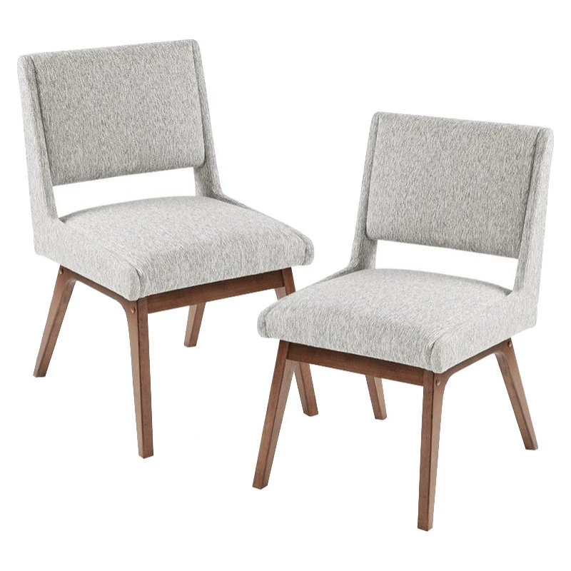 Olliix The Sevan Dining Chair, Light Gray, Polyester, Set Of 2 3 Olliix The Sevan Dining Chair, Light Gray, Polyester, Set Of 2