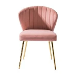 Karat Home Luna Side Chair, Pink
