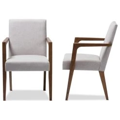 Baxton Studio Andrea Mid-Century Modern Grayish Beige Upholstered Wooden Armchair, Set Of 2 8 Baxton Studio Andrea Mid-Century Modern Grayish Beige Upholstered Wooden Armchair, Set Of 2 -abbyson shop 6ca1aecf0949a220 0347 w800 h800 b1 p0