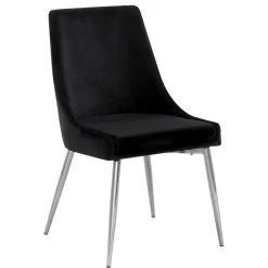 MOD The Draper Dining Chair, Black, Velvet, Chrome Base, Set Of 2 10 MOD The Draper Dining Chair, Black, Velvet, Chrome Base, Set Of 2 -abbyson shop 6e214dff02741516 0736 w800 h800 b1 p0