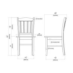 Boraam Industries, Inc. Boraam Shaker Dining Chair In Black And Oak (Set Of Two) -abbyson shop 6ef172770238adc1 8426 w800 h800 b1 p0