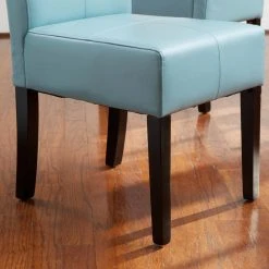 GDFStudio GDF Studio Emilia T-stitch Bonded Leather Dining Chair, Set Of 2, Teal, Faux Lea -abbyson shop 6ef1d6280f907c34 2911 w800 h800 b0 p0
