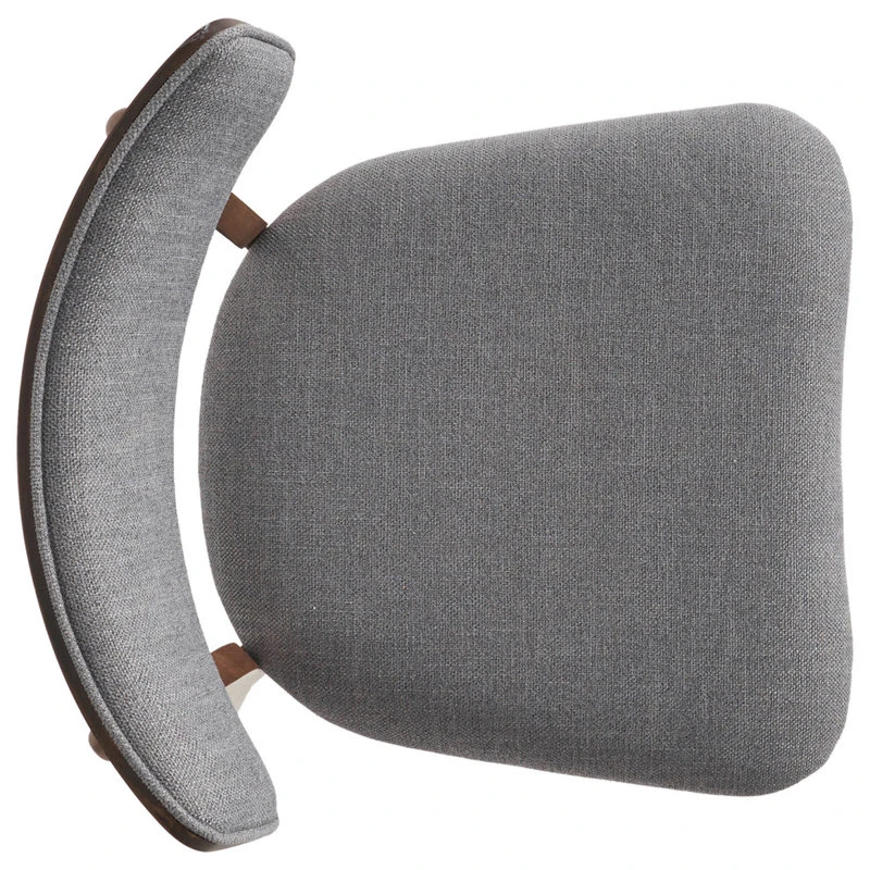 GDFStudio GDF Studio Caleb Mid-Century Walnut Finished Frame Dining Chairs, Set Of 2, Dark Gray 8 GDFStudio GDF Studio Caleb Mid-Century Walnut Finished Frame Dining Chairs, Set Of 2, Dark Gray - Image 6