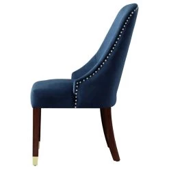 MOD The Grand Dining Chair, Set Of 2, Navy Blue Velvet/Goldtone -abbyson shop 7031ab2d0e9f6a78 2226 w800 h800 b1 p0