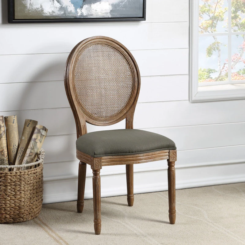 Office Star Products Stella Cane Back Chair, Otter Fabric 7 Office Star Products Stella Cane Back Chair, Otter Fabric - Image 5