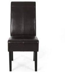 GDFStudio GDF Studio Percival T-stitched Chocolate Brown Leather Dining Chairs, Brown, Set -abbyson shop 7271d2b501bbe2c7 3204 w800 h800 b1 p0