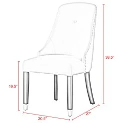 MOD The Grand Dining Chair, Set Of 2, Navy Blue Velvet/Goldtone -abbyson shop 72c117af0e9f6a88 2226 w800 h800 b1 p0