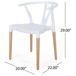 GDFStudio Victoria Modern Dining Chair With Beech Wood Legs, Set Of 2, White, Natural -abbyson shop 76511a890f931da7 6536 w800 h800 b1 p0
