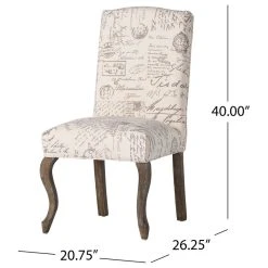 GDFStudio GDF Studio Crown Back French Script Beige Fabric Dining Chairs, Set Of 2 -abbyson shop 7651e3660369d295 7393 w800 h800 b1 p0