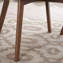 GDFStudio GDF Studio Caleb Mid-Century Walnut Finished Frame Dining Chairs, Set Of 2, Light Beige -abbyson shop 76b1777801b80003 7485 w800 h800 b0 p0