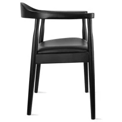 Homedotdot Real Oak Wood PU Leather Seat Wegner Kennedy With Arms Dining Chair, Black -abbyson shop 76d133190fb6fb57 0959 w800 h800 b1 p0