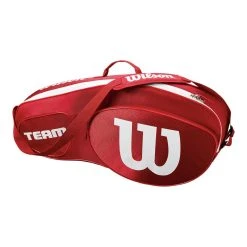 Wilson Team III 3 Pack Tennis Bag Red And White