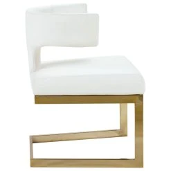 MOD The Eve Dining Chair, White And Gold, Faux Leather And Metal -abbyson shop 78911bac027411f5 0745 w800 h800 b1 p0