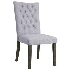 Acme Furniture ACME Merel Tufted Parson Dining Side Chair In Gray (Set Of 2)
