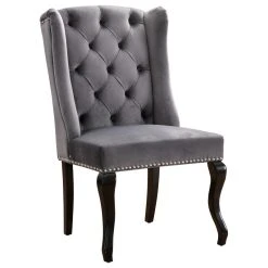 MOD The Florence Dining Chair, Gray, Velvet, Set Of 2 -abbyson shop 79b11ae202740e9e 0756 w800 h800 b1 p0