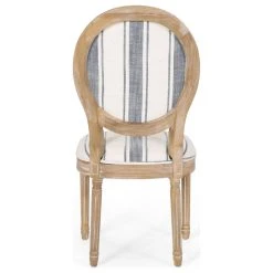 GDFStudio Lariya French Country Fabric Dining Chairs (Set Of 2), Dark Blue Line + Natural -abbyson shop 79c167ee0052734f 8731 w800 h800 b1 p0