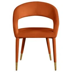 Meridian Furniture Destiny Dining Chair, Cognac, Velvet -abbyson shop 7b31dcd8018ee767 3329 w800 h800 b1 p0
