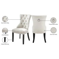 MOD The Monarch Dining Chair, Cream, Velvet, Set Of 2 16 MOD The Monarch Dining Chair, Cream, Velvet, Set Of 2 -abbyson shop 7c712c02027415ed 1249 w800 h800 b1 p0