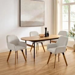 Art Leon Modern Swivel Linen Upholstered Dining Arm Chair, Set Of 2, Off White -abbyson shop 7d51577c03a2bd98 0321 w800 h800 b0 p0