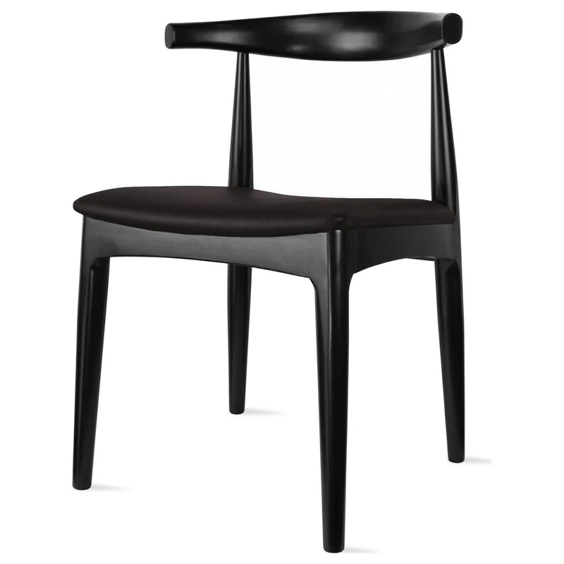 Homedotdot Set Of 2 Elbow Farmhouse Wooden Dining Chairs With PU Leather Seat, Black(assembled) 10 Homedotdot Set Of 2 Elbow Farmhouse Wooden Dining Chairs With PU Leather Seat, Black(assembled) - Image 8