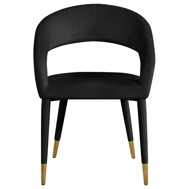 Meridian Furniture Destiny Dining Chair, Black, Velvet 6 Meridian Furniture Destiny Dining Chair, Black, Velvet - Image 4