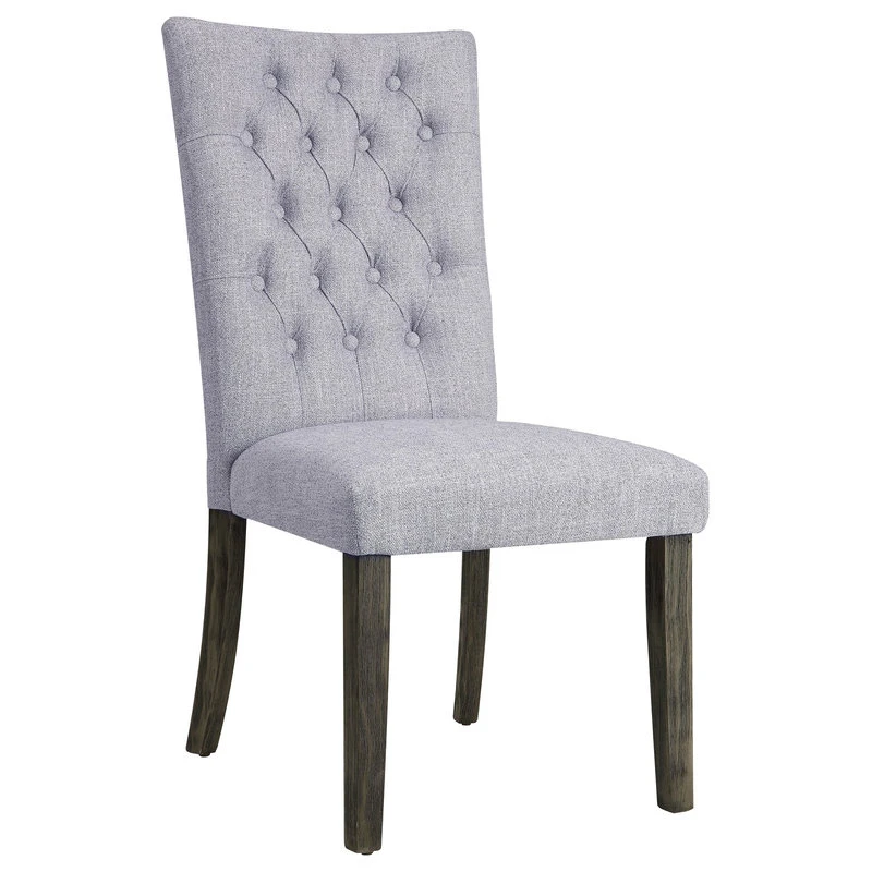 Acme Furniture ACME Merel Side Chair, Set Of 2, Gray Fabric And Gray Oak 3 Acme Furniture ACME Merel Side Chair, Set Of 2, Gray Fabric And Gray Oak